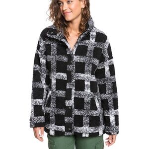 Roxy Plaid Sherpa Jacket